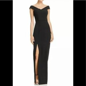Bariano Australia Black off‎ the shoulder Evening dress womens size S
